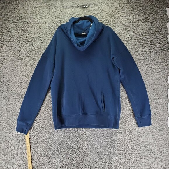 Zyia Active Top Womens XXL Navy Blue Oh So Soft Fleece Scuba Hoodie *NWT* - Picture 1 of 10